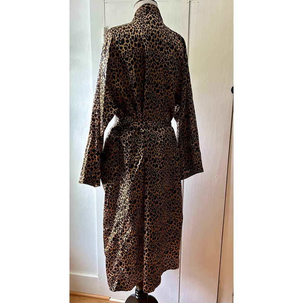 Bloomingdale's Leopard Print Robe One Size Long K… - image 4